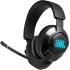 JBL Quantum 400 - USB over-ear gaming headset with game-chat balance dial, JBL QuantumSURROUND and DTS, Voice focus directional flip-up mic and memory foam ear cushions - Black
